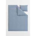 H&M Home Односпальна постільна білизна з бавовни, Синій голуб, Різні розміри 0496278048 | 0496278048
