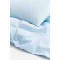 H&M Home Односпальна постільна білизна з бавовни, Пастельний світло-блакитний, 150x200 + 50x60 0496278063 | 0496278063
