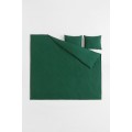 H&M Home Двоспальна постільна білизна з бавовни, Темно-зелений, Різні розміри 0496279017 | 0496279017