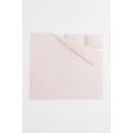 H&M Home Двоспальна постільна білизна з бавовни, Світло рожевий, 200x200 + 50x60 0496279050 | 0496279050