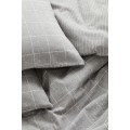 H&M Home Двоспальна постільна білизна з фланелі, Сірий/Візерунок, Різні розміри 0655211001 | 0655211001