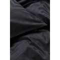 H&M Home Односпальна постільна білизна з бавовняного сатину, Сірий антрацит/Малюнок, Різні розміри 0813741003 | 0813741003
