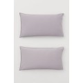 H&M Home Бавовняна наволочка, 2 шт., Світло-пурпуровий, 50x90 0870868016 | 0870868016