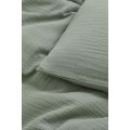 H&M Home Односпальний комплект постільної білизни з мусліну, зелена шавлія, Різні розміри 0888321008 | 0888321008