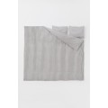 H&M Home Двоспальна постільна білизна, Темно-сірий/смугастий, Різні розміри 0897124001 | 0897124001
