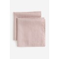 H&M Home Серветки лляні, 2 шт., Світло-рожевий бежевий, 45x45 0902500020 0902500020