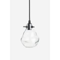 H&M Home Скляний підвісний світильник, Чорний/прозорий 0969130002 0969130002