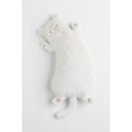 H&M Home Велюрова М'яка іграшка, Білий кіт 1003610001 | 1003610001