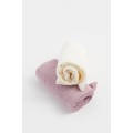 H&M Home Маленький бавовняний мусліновий рушник, 2 шт., Білий/Фіолетовий 1057730001 | 1057730001