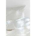 H&M Home Постільна білизна з жатої тканини, Білий, 150x200 + 50x60 1073216004 | 1073216004