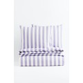 H&M Home Двоспальна постільна білизна в смужки, Світло-фіолетовий/смугастий, 200x200 + 50x60 1086033004 1086033004