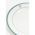 H&M Home Керамічна тарілка, Білий/Зелений 1092337004 1092337004