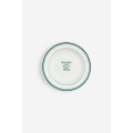 H&M Home Маленька керамічна тарілка, Білий/Зелений 1092341003 | 1092341003
