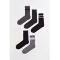 H&M Home Шкарпетки, 5 пар, Чорний/Темно-сірий, Різні розміри 1095083002 | 1095083002
