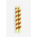 H&M Home Свічка у вигляді цукеркової тростини, 2 шт., Світло-зелений/Смугастий 1111955010 | 1111955010