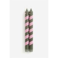 H&M Home Свічка у вигляді цукеркової тростини, 2 шт., Світло-рожевий/зелений 1111955011 | 1111955011