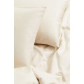 H&M Home Двоспальна постільна білизна з сатину, Світло-бежевий, 200x200 + 50x60 1114320001 | 1114320001