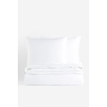 H&M Home Двоспальна постільна білизна з сатину, Білий, 200x200 + 50x60 1114320002 | 1114320002