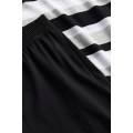 H&M Home Піжама з футболкою та шортами звичайного покрою, Чорні/білі смуги, Різні розміри 1116123008 | 1116123008