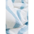 H&M Home Односпальна постільна білизна з бавовни з візерунками, Світло синій, 150x200 + 50x60 1117155002 | 1117155002