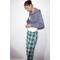 H&M Home Піжамні штани з твіла, Темно-зелений/клітчастий, Різні розміри 1121210009 1121210009