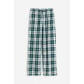 H&M Home Піжамні штани з твіла, Темно-зелений/клітчастий, Різні розміри 1121210009 1121210009