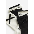 H&M Home Шкарпетки, 4 пари, Чорно-білий, Різні розміри 1123215012 | 1123215012