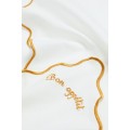 H&M Home Серветка з суміші льону, 2 шт., Білий/Приємного апетиту, Різні розміри 1123861002 | 1123861002