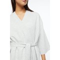 H&M Home Стьобаний трикотажний халат, Світло-сірий меланж, Різні розміри 1137252002 | 1137252002