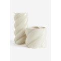 H&M Home Висока керамічна ваза, Натуральний білий 1158901001 | 1158901001