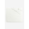 H&M Home Двоспальна постільна білизна з жатої тканини, Білий, 200x200 + 50x60 1159844002 | 1159844002