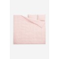 H&M Home Двоспальна постільна білизна з малюнком, Світло-рожевий/Клітка, 200x200 + 50x60 1176038004 | 1176038004