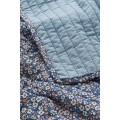 H&M Home Стьобане покривало на ліжко, Синій/Квіти, 260x260 1180957001 1180957001