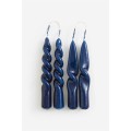 H&M Home Мініатюрна спіральна свічка, 4 шт, Темно синій 1186206003 | 1186206003