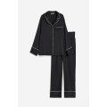 H&M Home МАМА Піжама з сорочкою та штанями, Чорний, Різні розміри 1191984003 | 1191984003