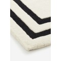 H&M Home Пухнастий вовняний килим, Натуральний білий/чорний, 80x200 1192669001 | 1192669001