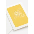 H&M Home Маленька вітальна листівка з конвертом, Жовтий/Бджола, 12.5x8.8 1195632002 | 1195632002
