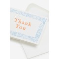 H&M Home Маленька вітальна листівка з конвертом, Синій/Квіти, 12.5x8.8 1195632010 | 1195632010