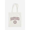 H&M Home Полотняна сумка-шоппер з принтом, Крем/Гарвардський університет 1202555001 | 1202555001