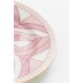 H&M Home Порцелянова тарілка середнього розміру, Рожевий/візерунок 1206254006 | 1206254006