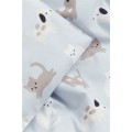 H&M Home Дитяча постільна білизна, Світло-бірюзовий/Собаки та коти, 110x125 35x55 1206483001 1206483001