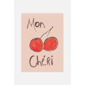 Postery Плакат Mon Cheri - коричневий і червоний 1243838001 | 1243838001