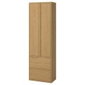 IKEA ÄNGSJÖN Висока шафа з дверцятами / ящиками, імітація дуба, 60x35x195 см 90553162 905.531.62