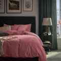 IKEA ÄNGSLILJA ЕНГСЛІЛЬЯ Підковдра та 2 наволочки, темно-рожевий, 200x200/50x60 см 50537621 505.376.21