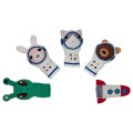 IKEA AFTONSPARV Набір ручних ляльок, 5 шт., різнобарвний 80551639 805.516.39