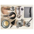 IKEA ANNONS АННОНС Набір кухонного посуду, 3 шт., скло / нержавіюча сталь 90207402 | 902.074.02