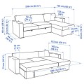 IKEA BÅRSLÖV 3-місний диван з козеткою, Tibbleby бежевий / сірий 80541594 | 805.415.94