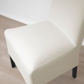 IKEA BERGMUND БЕРГМУНД Стілець із чохлом середньої довжини, чорний / Inseros білий 29384314 | 293.843.14