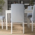 IKEA BERGMUND БЕРГМУНД Стілець, білий / Rommele темно-синій / білий 99389983 993.899.83