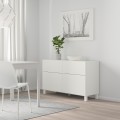 IKEA BESTÅ БЕСТО Комбінація для зберігання з дверцятами / шухлядами, білий / Lappviken / Stubbarp білий, 120x42x74 см 99195305 991.953.05
